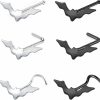 BodyAce Bodyace Bat Septum Nose Ring Hoops, Surgical Steel Tragus Cartilage Earring Lip Studs, Belly Button Rings Conch Bar Industrial Earrings Labret Jewelry | Body Piercing Rings