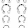 Ocptiy Ocptiy 6G 8G 12G 14G 16G Septum Ear Earrings Gauges Stretching Piercing Kit 316L Surgical Steel Internally Threaded Pierced Body Jewelry For Women 10Mm 12Mm 14Mm 16Mm | Body Piercing Rings