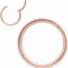 YOUATB 16G 18G 20G 316L Surgical Steel Seamless Hinged Nasal Septum Nose Hoops Ring 7Mm- 8Mm- 9Mm- 10Mm, Silver- Gold- Black- Rose Gold | Body Piercing Rings