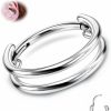 BodyBonita Bodybonita G23 Titanium Cartilage Earring Hoop Stacked Clicker 16G Cz Double/Triple Septum Rings Conch Piercing Jewelry Tragus Daith Helix Earrings Nose Rings Hoops For Women Silver/Gold 8Mm 10Mm 12Mm | Body Piercing Rings