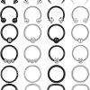 ONESING Onesing 20-30 Pcs Septum Rings 16G Septum Jewelry Surgical Steel Septum Piercings Horseshoe Helix Daith Smiley Tragus Lip Rings Nose Hoop Hinged Seamless Septum Piercing Jewelryfor Women Men | Body Piercing Rings