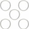 HeraBPJW 5 Pcs G23 Titanium Nose Rings Hoops 16G/18G/20G Septum Ring Seamless Hypoallergenic Piercing Jewelry 6Mm/8Mm/10Mm | Body Piercing Rings