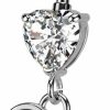 Pierced Owl Pierced Owl 14Ga 316L Stainless Steel Cz Crystal Hollow Heart Shaped Dangling Belly Button Ring | Body Piercing Rings