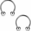 SCERRING Scerring 2-8Pcs 14G G23 Titanium Horseshoe Septum Ring Nose Rings Hoop Helix Daith Cartilage Tragus Earrings Nipple Eyebrow Body Piercing Jewelry 8Mm 10Mm 12Mm 14Mm 16Mm | Body Piercing Rings