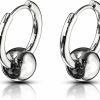 Pierced Owl 20Ga 316L Stainless Steel Faux Captive Bead Hinged Hoop Earrings, Sold As A Pair | Body Piercing Rings