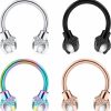 Ftovosyo Ftovosyo 4Pcs Glow In The Dark Dragon Claws Circular Horseshoe Barbell Surgical Steel Nose Septum Rings Hoop Daith Earring Helix Vertical Lip Piercing Jewelry For Women Men | Body Piercing Rings