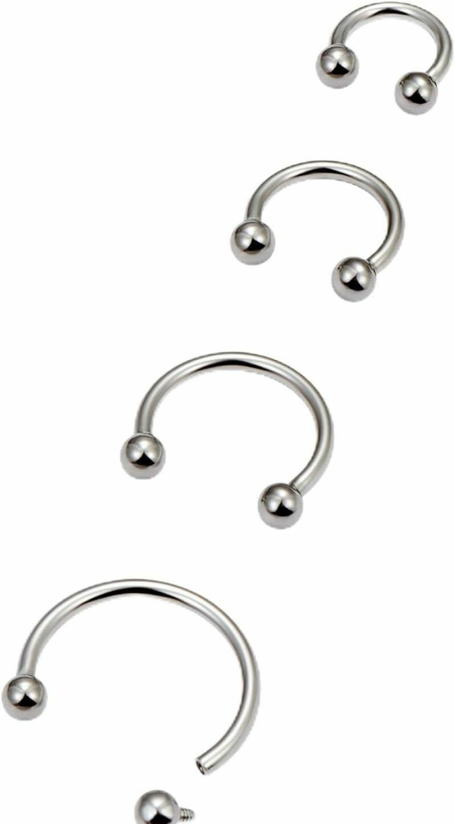 Lcolyoli Lcolyoli 16G Septum Rings Internally Threaded Surgical Steel Septum Jewelry Lip Rings Hoop Labret Jewelry Smiley Piercing Jewelry Horseshoe Earrings Daith Piercing Jewelry For Women Men | Body Piercing Rings