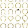 Besteel Besteel Septum Rings 16G Hypoallergenic Surgical Steel Hinged Septum Clicker Nose Rings Hoop For Women Men Cute Cz Dangle Horseshoe Hinged Septum Lip Helix Tragus Daith Cartilage Piercing Jewelry 10Mm 20Pcs | Body Piercing Rings