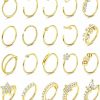 Sanfenly Sanfenly 20Pcs 20G Nose Rings Hoop For Women Men 316L Stainless Steel Paved Cz Cute Butterfly Cartilage Helix Earrings Hoop Lip Septum Nose Piercing Jewelry | Body Piercing Rings