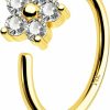 Jewseen Jewseen 14K Gold Nose Rings Hoop Flower Nose Rings Gold Cartilage Hoop Earring Rook Piercing Jewelry For Women Men | Body Piercing Rings