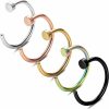 Jstyle Jstyle 18G 20G 5 Pcs A Set 316L Stainless Steel Nose Rings Hoop Nose Piercing Body Jewelry | Body Piercing Rings