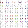 Vsnnsns Vsnnsns 16G Surgical Steel Horseshoe Nose Septum Rings Piercing Jewelry Cartilage Helix Tragus Earring Hoop Lip Horseshoe Ring Piercing Jewelry Retainer For Women Men 8Mm 10Mm 52Pcs | Body Piercing Rings