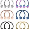 Ruifan Ruifan 316L Surgical Steel Cbr Horseshoe Circular Rings Nose Eyebrow Tragus Lip Ear Hoop Ring Piercing 20G 6Mm 8Mm 10Mm 12Mm 2-24Pcs | Body Piercing Rings