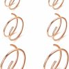 VOJO Vojo G23 Titanium Spiral Double Hoop Nose Rings 20G 6/8/10Mm Hypoallergenic Thin Piercing Jewelry For Women Men | Body Piercing Rings