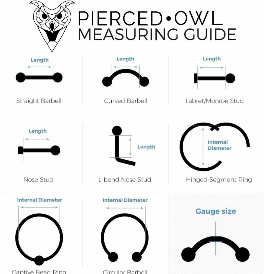 Pierced Owl Pierced Owl 20Ga Black Stainless Steel Crescent Moon With Cz Crystal Bendable Nose Ring | Body Piercing Rings