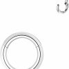 ZS Zs Hinged Segment Clicker Pa Ring Spring Action Bcr Rings, 2G 4G 6G 8G 10G 12G Septum Nose Rings, Surgical Steel Pierced Body Jewelry For Men Women | Body Piercing Rings