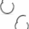 Hoeudjo Hoeudjo 16G Grade 23 Titanium Sleeper Earrings Clicker Segment Ring Lip/Septum/Tragus/Helix/Cartilage/Conch/Daith Earring Hoop Piercing Jewelry For Mens Womens | Body Piercing Rings