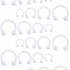 SCERRING Scerring 16G Septum Jewelry Retainer Bioflex Flexible Clear Acrylic Nose Hoop Ring Clicker Horseshoe Cartilage Daith Tragus Rings Body Piercing Jewelry 24-48Pcs | Body Piercing Rings