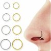 BodyBonita Bodybonita 4/8 Pcs 16G/18G/20G 316L Surgical Steel Seamless Hinged Nose Rings Hoops Septum Rings Lip Rings Hypoallergenic | Earrings For Helix Cartilage Conch Rook Daith Lobe Cartilage Tragus Piercing Jewelry | Black Silver Gold Nose Rings Cilcker Body Piercing For Women Men 6Mm 7Mm 8Mm 9Mm 10Mm 12Mm | Body Piercing Rings