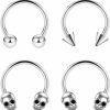 FLOGWE Flogwe 16G Septum Rings Skull Nose Ring Hoop,Star And Heart Cz Cartilage Earring Hoop 316L Stainless Steel Helix Earrings Daith Earring Hoop Septum Piercing Jewelry For Women And Men… | Body Piercing Rings