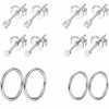 REVOLIA Revolia 10Pairs Stainless Steel Cartilage Earrings For Men Women Stud Earrings Ball Cz Tragus Helix Piercing | Body Piercing Rings