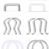 Hoeudjo Hoeudjo 12Pcs 14G 16G Septum Retainer Clear Acrylic And Surgical Steel Septum Nose Rings Hoop Horseshoe Cartilage Tragus Septum Ring Body Piercing Jewelry For Women Men | Body Piercing Rings