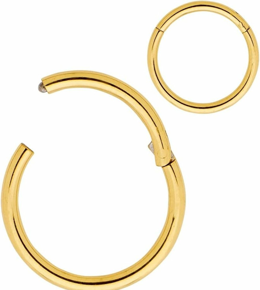 365 Sleepers 365 Sleepers 20G 18G 16G 14G 12G 10G 8G Titanium 6Mm - 16Mm Septum Hinged Segment Nose Lip Ring Hoop Sleeper Uni Earrings Body Piercing Jewelry | Body Piercing Rings