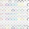 Vegolita Vegolita 100Pcs 16G 316L Stainless Steel Septum Nose Rings Hoop For Women Men Septum Rings Horseshoe Spike Septum Hoops Cartilage Helix Tragus Daith Earrings Eyebrow Lip Hoop Retainer 8Mm 10Mm | Body Piercing Rings