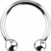 Forbidden Body Jewelry Forbidden Body Jewelry 14G-16G Solid Titanium Internally Threaded Horseshoe Ring For Cartilage/Septum | Body Piercing Rings