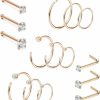 Jstyle Jstyle 20G 15Pcs Stainless Steel Nose Rings Studs For Women Men Hoop Piercing Body Jewelry | Body Piercing Rings