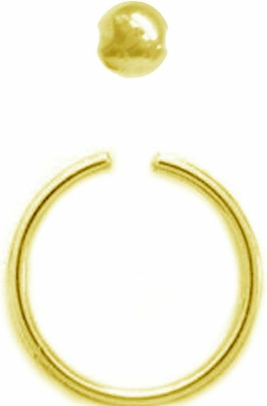 Ritastephens Ritastephens 14K Solid Yellow Gold Nipple Ring Captive Bead Ring Body Jewelry 14 Gauge | Body Piercing Rings