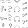 AVYRING Avyring 16G Septum Rings - Unique Horseshoe Design - Surgical Steel Cartilage Earrings - Daith Rook Piercing Jewelry For Women & Men | Body Piercing Rings