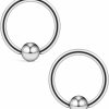 Ruifan Ruifan 12G 316L Surgical Steel Captive Bead Ring Pa Nipple Eyebrow Helix Tragus Cartilage Septum Piercing Jewelry 14Mm 2-6Pcs | Body Piercing Rings