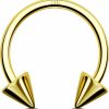 Jewseen Jewseen 14K Solid Gold Septum Rings 16G Spike Septum Jewelry Daith Piercing Jewelry Tragus Helix Earrings Lip Piercing Jewelry For Women Men | Body Piercing Rings