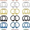 Vsnnsns Vsnnsns 12G-20G Surgical Steel Horseshoe Captive Bead Nose Hoop Rings Septum Piercing Jewelry Cartilage Helix Tragus Rook Earring Hoop Lip Eyebrow Ring Piercing Jewelry For Women Men 36Pcs | Body Piercing Rings