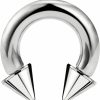 Cisyozi Cisyozi 6G 8G Titaniumm Septum Rings Spike Gauges Tunnels Earrings Stretching Kit Hypoallergenic Medical Implant Septum Nose Lip Pa Ring Hoop Earring Piercing Jewelry Women Men 12Mm 14Mm 16Mm | Body Piercing Rings