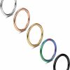 Jstyle Jstyle 5 Pcs A Set 316L Stainless Steel Septum Piercing Nose Hoop Clicker Ring Hypoallergenic 16G 18G 20G | Body Piercing Rings