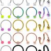 Ocptiy Ocptiy 16G Spiral Lip Rings Hoops 316L Surgical Steel Cartilage Helix Tragus Earring Lip Eyebrow Labret Septum Smiley Rings Hoop Piercing Jewelry 8Mm 10Mm | Body Piercing Rings