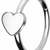 Jewseen Jewseen Heart Cartilage Hoop 316L Surgical Steel Nose Rings Hoop 20G 18G 16G Lip Piercing Jewelry Rook Earring Tragus Helix Daith Piercing Jewelry For Women Men | Body Piercing Rings