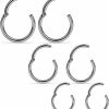 SCERRING Scerring 3 Pairs 16G G23 Titanium Hinged Clicker Segment Septum Nose Lip Ring Hoop Cartilage Tragus Sleeper Earrings Body Piercing Jewelry 8Mm 10Mm 12Mm | Body Piercing Rings