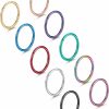 Magitaco Magitaco 10 Pcs 16G 18G Septum Rings 316L Stainless Steel Hinged Segment Ring Lip Rings Cartilage Helix Conch Tragus Daith Piercing Septum Clicker Nose Rings Hoop | Body Piercing Rings