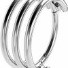 OUFER Oufer 16G Nose Rings Hoops, 316L Stainless Steel Nose Piercing Jewelry, Three Row Nose Rings For Women, Helix Cartilage Daith Rook Earrings For Women And Men | Body Piercing Rings