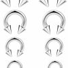 Ocptiy Ocptiy 6G 8G 12G 14G 16G Septum Ear Earrings Gauges Stretching Piercing Kit 316L Surgical Steel Internally Threaded Pierced Body Jewelry For Women 10Mm 12Mm 14Mm 16Mm | Body Piercing Rings