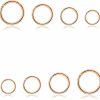 REVOLIA Revolia 8Pcs 16G Surgical Steel Nose Rings Hoop Septum Piercings Cartilage Earrings For Women Men Helix Couch Daith Lip Tragus Piercings Hinged Clicker 6-12Mm | Body Piercing Rings