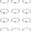 ORAZIO Orazio 5-12Pcs 20G Stainless Steel Nose Ring Hoop Cz Body Ear Piercing 5 Mixed Colors | Body Piercing Rings