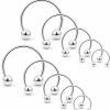 SCERRING Scerring 10Pcs 20G Stainless Steel Horseshoe Septum Ring Nose Rings Hoop Helix Daith Cartilage Tragus Earrings Eyebrow Body Piercing Jewelry 6-14Mm | Body Piercing Rings