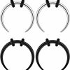 Longbeauty Longbeauty 14G 16G Pincher Septum Rings C Shape Buffalo Stainless Steel Horseshoes Nose Ring Taper Kit Septum Piercing Jewelry With O-Rings For Women Men | Body Piercing Rings