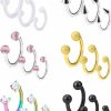 SCERRING Scerring 16G Septum Jewelry Nose Hoop Ring Horseshoe Cartilage Daith Tragus Rings Retainer Body Piercing Jewelry Stainless Steel 8Mm 10Mm 12Mm 18-40Pcs | Body Piercing Rings