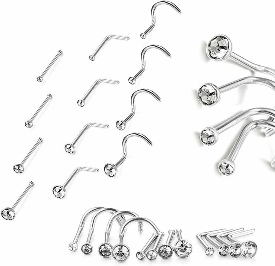 REBEL METTLE Rebel Mettle Stainless Steel Nose Rings Studs Piercing Body Jewelry 1.5Mm 2Mm 2.5Mm 3Mm | Body Piercing Rings