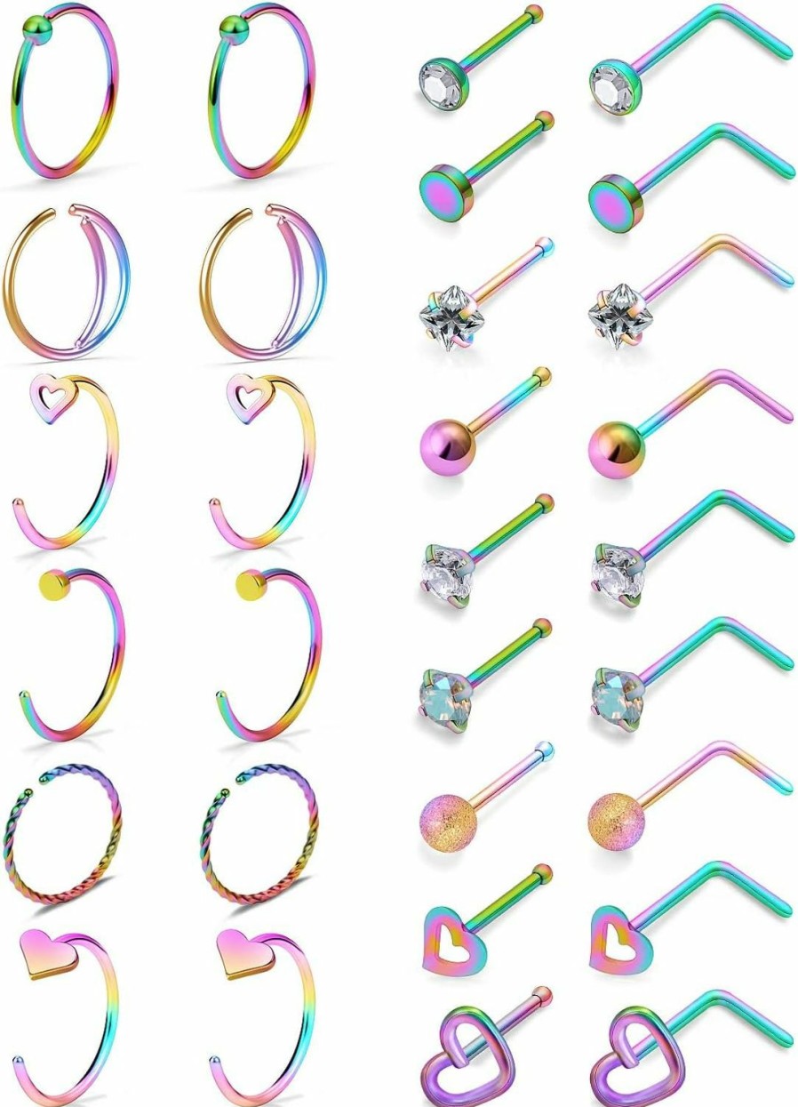 Tkzndnm Tkzndnm Nose Rings Nose Studs Nose Ring Nose Piercings Nose Rings Hoops Nose Piercing Jewelry Nose Rings Studs Nose Stud Nose Rings For Women Hoop Nose Ring Nose Hoops Surgical Steel Nose Ring | Body Piercing Rings